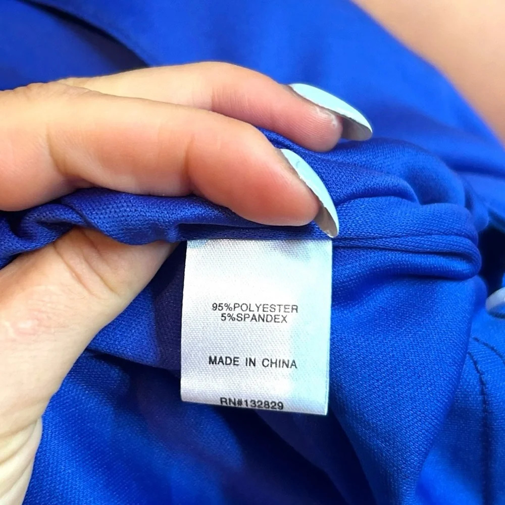 Superdown Claudette Cutout Blue Metallic Mini Dress Size Medium NWOT - Picture 13 of 14